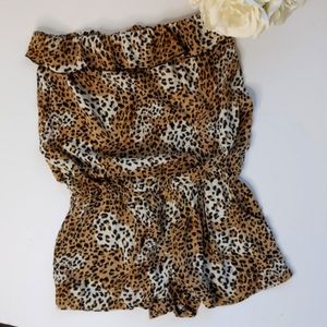 Aviva Leopard Romper Size Medium